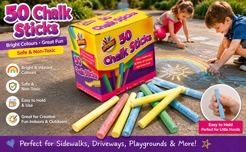 Coloured chalk sticks - coloured,