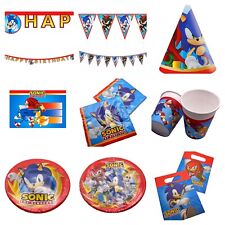 Sonic the hedgehog themed balloons bunting banners birthday party decorations