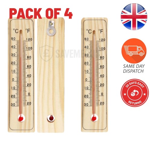 Wooden wall thermometer - wooden, |