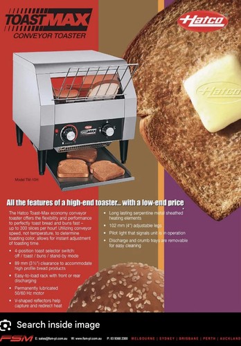 Hatco toast max electric - hatco,