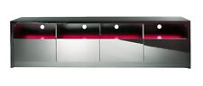 TV Stand Cabinet 200cm Black Modern With Lights Sound Bar for 65"- 90" TV's