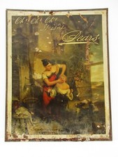 Vintage Pear's Soap Advertising Sign Print Cardboard With Metal Tin Strips Edg"5