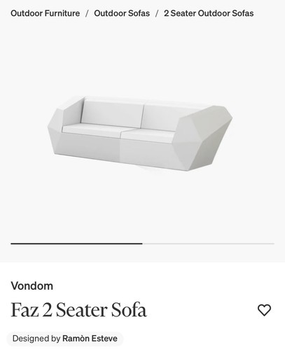 Vondom faz white piece - 4,
