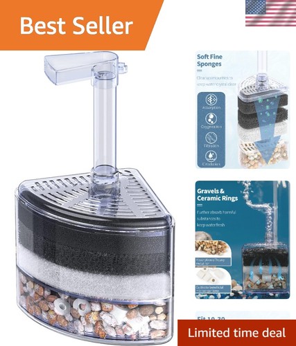 Aquarium corner sponge filter - aquarium,