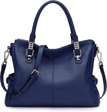 S-ZONE Women Genuine Leather Handbag Shoulder Purse Satchel Tote Crossbody Bag