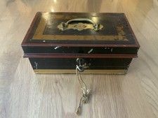 Large Vintage Metal Cash Box