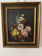 Signed Antique Oil On Canvas