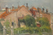 Vintage landscape oil painting