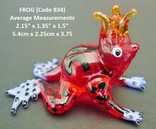 Multi GLASS FROG Beautiful Glass Ornament Coloured Glass Animal Glass Figurine