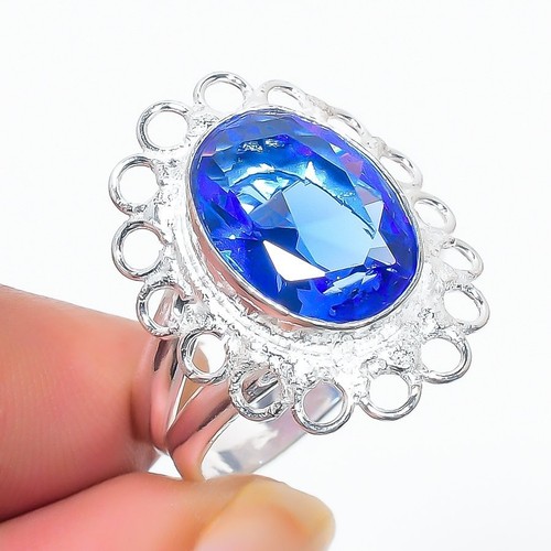 Blue tanzanite gemstone - tanzanite, 925