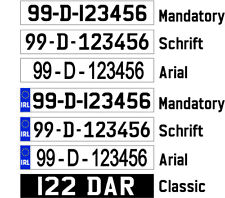 Ireland Custom Licence Plate for models 1:12 1:18 1:24 1:32 1:43 1:64 1:76