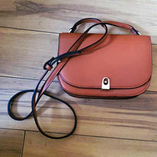 Topshop brown faux - topshop, leather