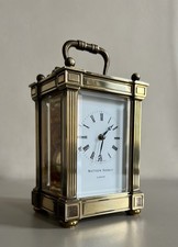 Matthew Norman London 1754 Carriage Clock Heavy Brass Columns Design 