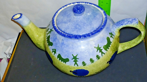 Arthur wood teapot blue sheep - blue,