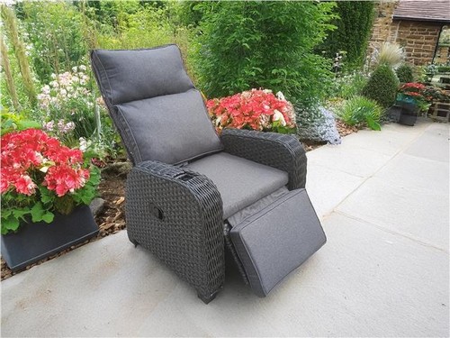 Rattan recliner wicker garden - rattan,