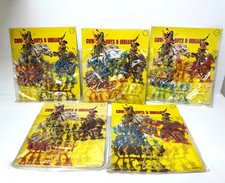 5 x Vintage Cowboy Indian Plastic Toy Soldiers BNIP 1960s