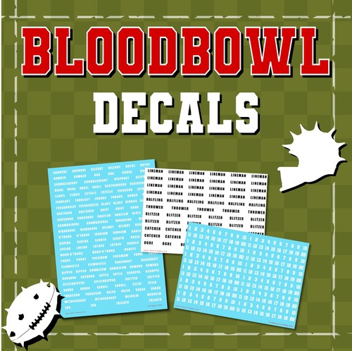 Blood bowl compatible decals - decals,