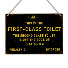 Steam Train Toilet Metal Sign