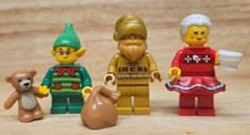 LEGO BAM Christmas Minfigures - Gold Santa Claus / Mrs Claus / Elf - BRAND NEW