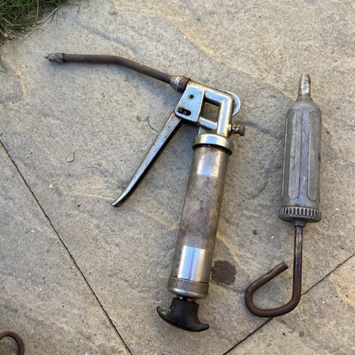 Vintage grease gun rom pom - grease, and