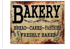  Vintage Style Bakery Sign Retro Style Sign Kitchen Sign Bakers Sign 