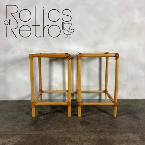 Pair bamboo bedside side - pair,