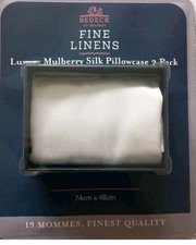 BEDECK OF BELFAST LUXURY MULBERRY SILK PILLOWCASE - 2 PACK - white - GIFT BOX