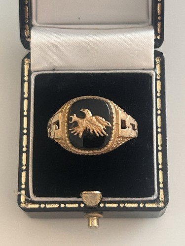 9ct fully hallmarked - hallmarked, onyx