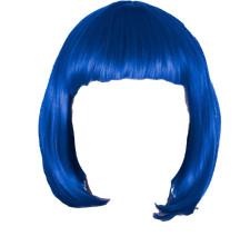 Adults 20's Flapper Electric Blue Party Fancy Dress Book Day Bob Wig One Size