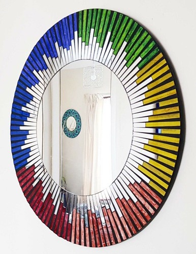 Round mosaic wall - , mirror
