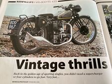 VELOCETTE KSS MOTORCYCLE ARTICLE