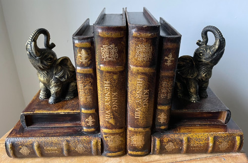 Decorative elephant book ends - decorative,