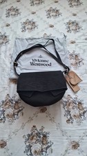 Vivienne Westwood Sadie Shoulder Bag - Vegan Suede - Black - Fast Dispatch!