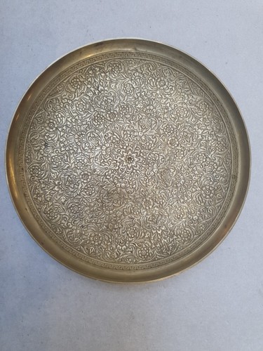 Brass metal tray - brass, decorative