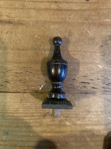 Wooden finial clock - finial,