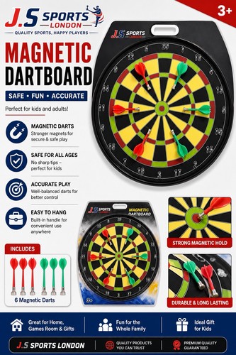 Magnetic dartboard set - dartboard, –
