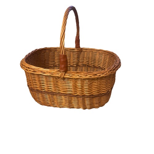 Wicker shopping basket - wicker, with