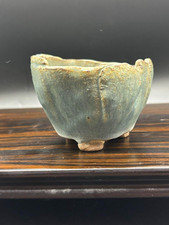 Mini rare 9cm " 信楽焼き " round Shigaraki  japanese bonsai pot vintage good Japan