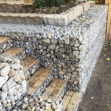 Gabion Stone Basket Retaining Wall Steel Cage Fence Heavy Duty 30/50cm/80cm/90cm