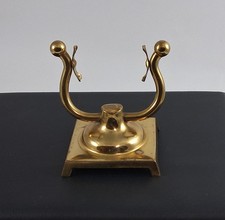 Vintage Swiss Solid Brass Lyre