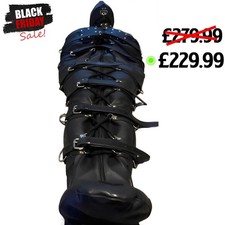 Genuine Leather Sleep Sack Body Bag with Heavy Duty Belts Straight Restraining