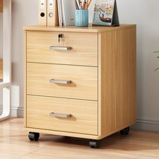 Office 3 Drawer Rolling File Cabinet Mobile Filing Cabinet Under Desk W/ Lock