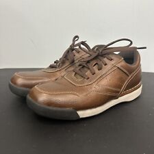 Mens 8 Rockport M7100 ProWalker Brown Leather Shoes Oxford