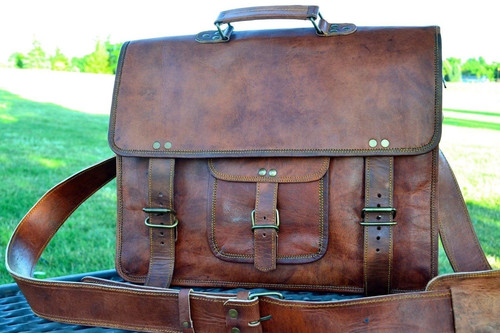 Men genuine vintage brown - genuine,