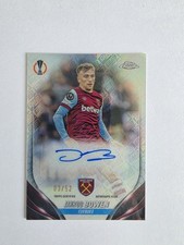 Jarrod Bowen 2024 Topps Chrome UEFA Auto /52 Toppsfractor West Ham United 