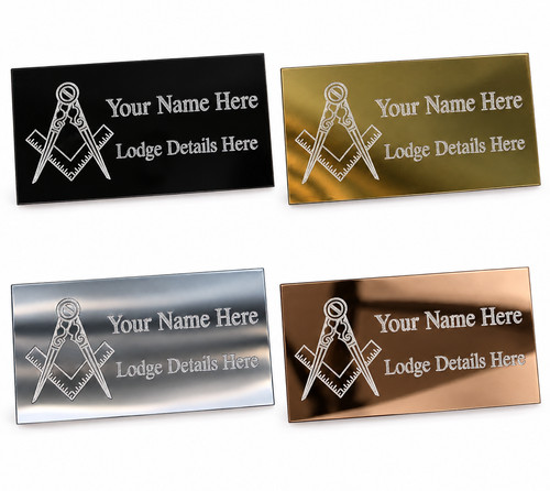 Engraved masonic plaque - engraved,