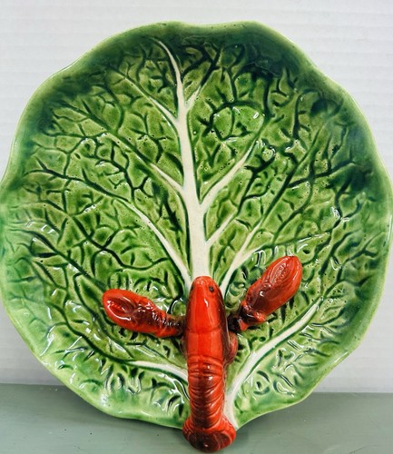 Vintage lobster cabbage leaf - lobster,