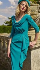 John Charles Bride's Mother Embellished Dress size UK 8 Colour JADE RRP £800