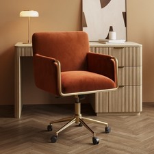 Orange Velvet Tub Swivel