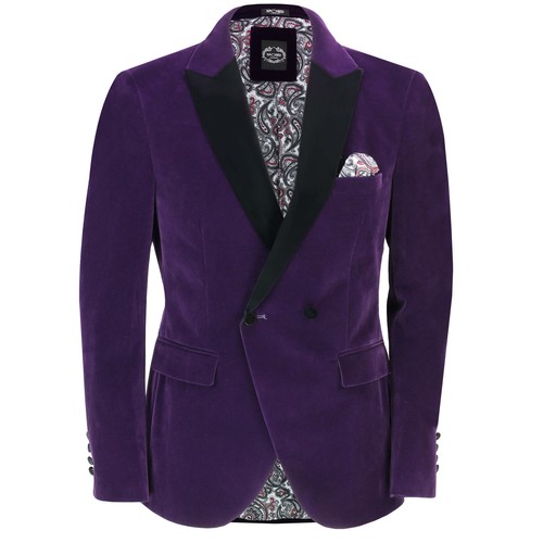 Mens double breasted - breasted, velvet